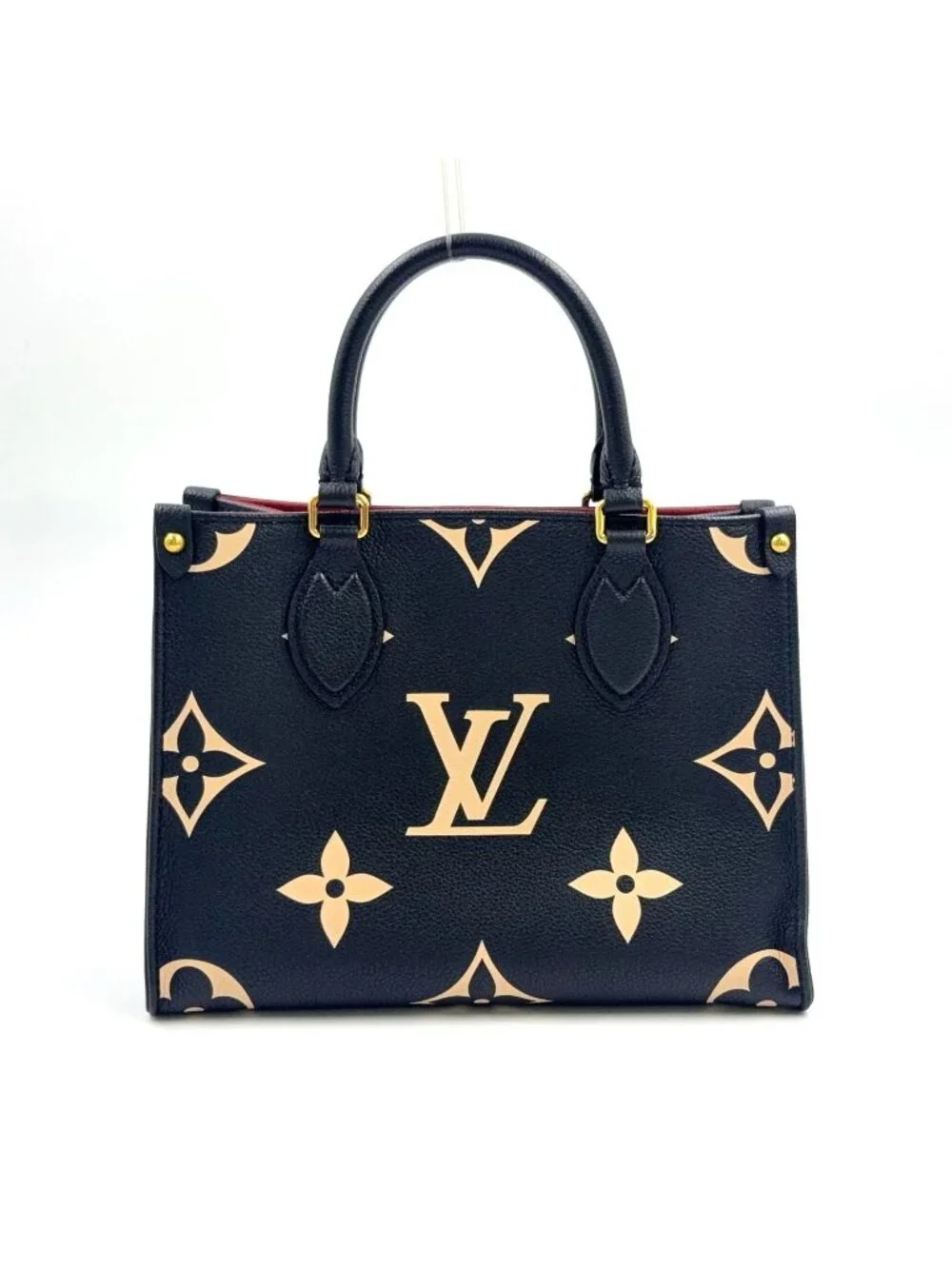 Louis Vuitton On The Go PM Bicolor Monogram Empreinte Leather Black Handbag Gold